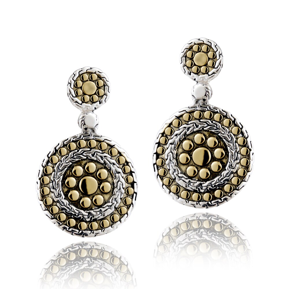 Shop Mondevio Two-tone Sterling Silver Round Dangle Earrings - On Sale ...