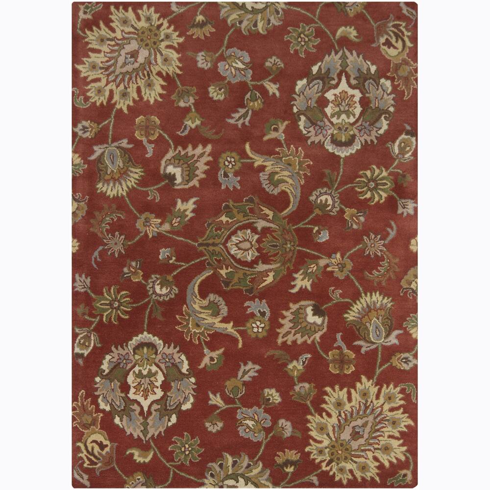 Artist's Loom Hand-tufted Transitional Floral Wool Rug (9'x13') - 9' x 13'