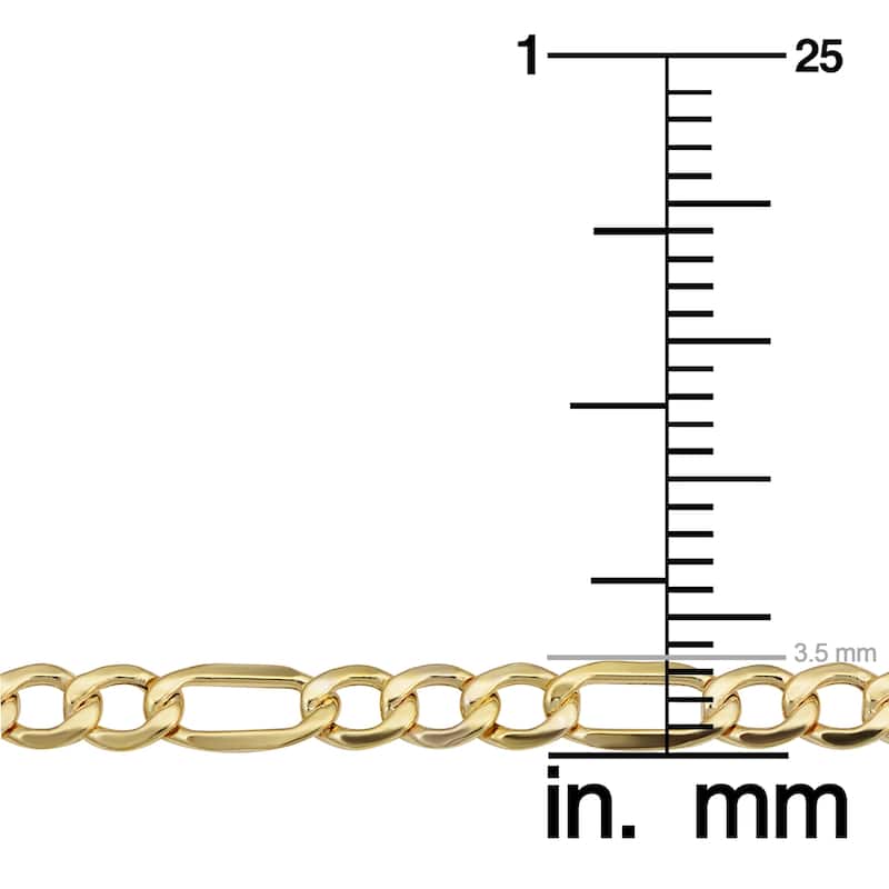 10k Yellow Gold 3.6-mm Figaro Link Chain (18-24 inches)
