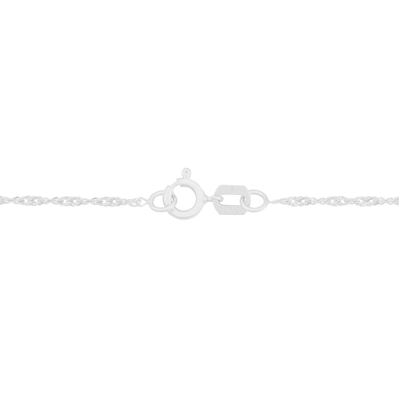 10k White Gold 1-millimeter Singapore Chain (20-inch)