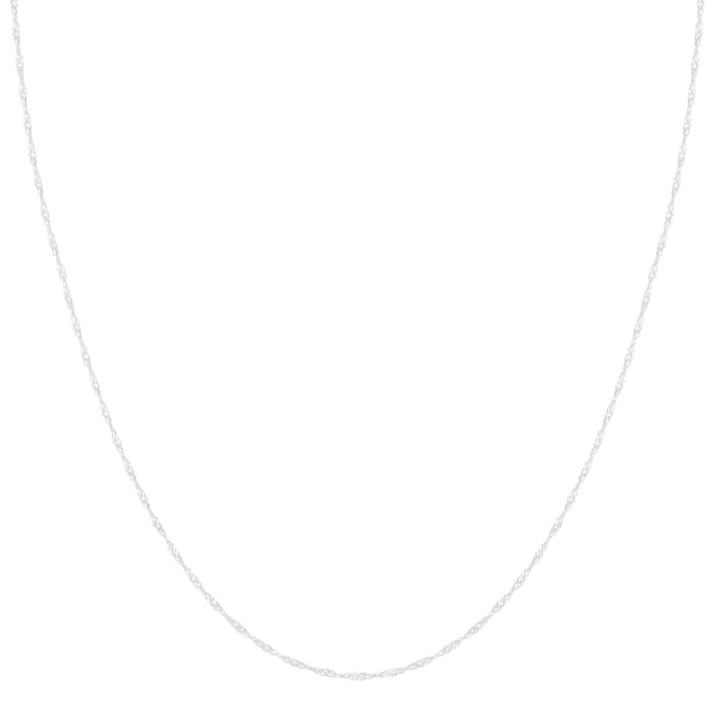 10k White Gold 1-millimeter Singapore Chain (20-inch)
