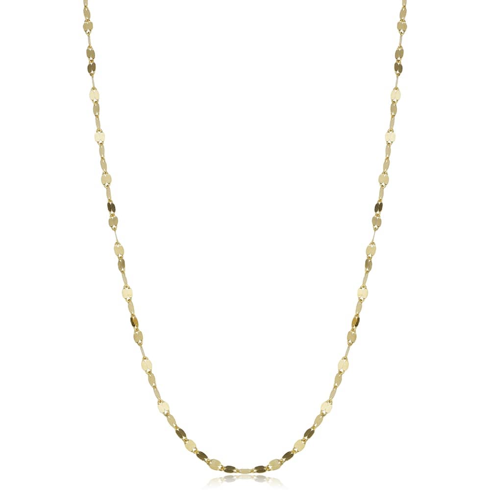 Fremada 10k White or Yellow Gold 1.9-mm Mirror Flat Link Chain (16 - 20 inch)
