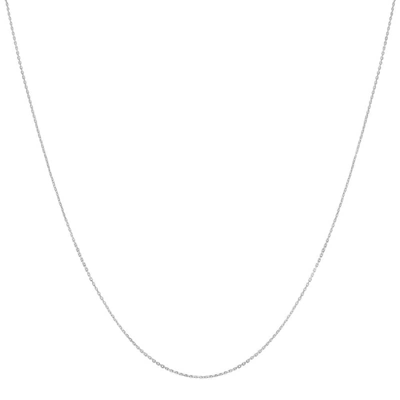 Fremada 10K White or Yellow Gold Diamond-cut Cable Chain - 18 Inch - Yellow/White