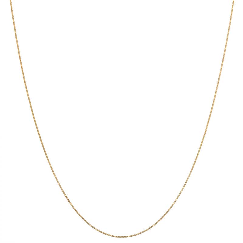 Fremada 10K White or Yellow Gold Diamond-cut Cable Chain - 18 Inch - Yellow