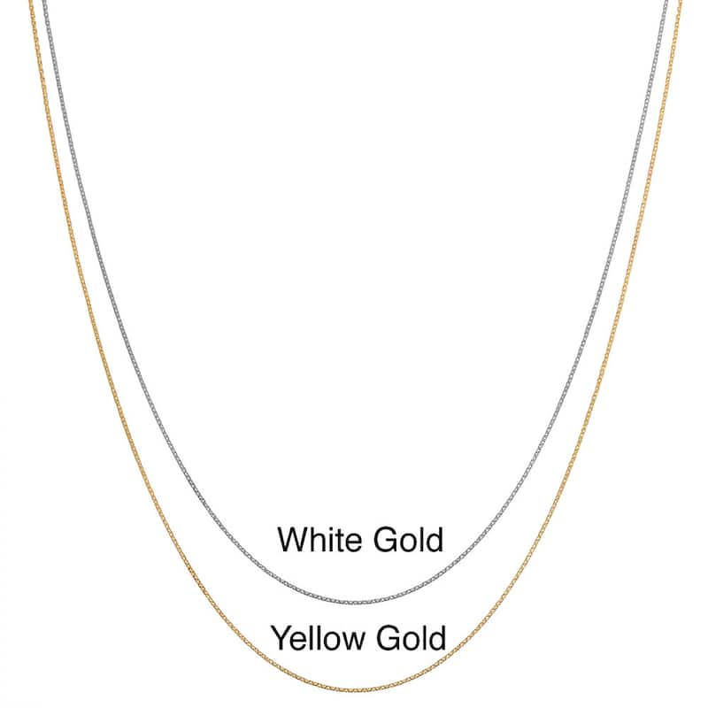 Ten-karat White or Yellow Gold Diamond-cut Cable Chain
