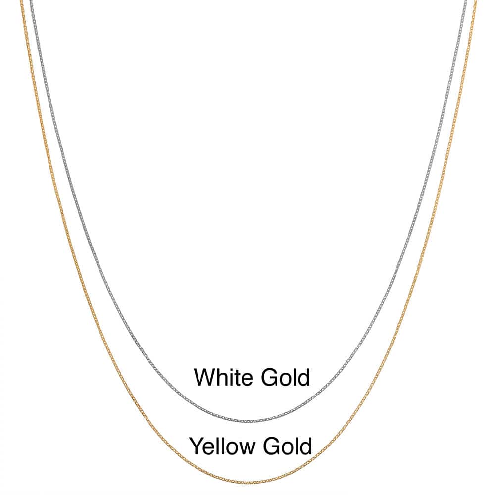 Ten-karat White or Yellow Gold Diamond-cut Cable Chain