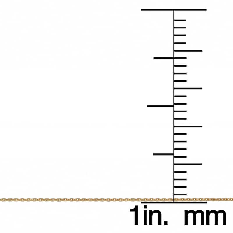 Fremada 10K White or Yellow Gold Diamond-cut Cable Chain