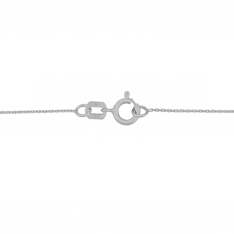 Fremada 10K White or Yellow Gold Diamond-cut Cable Chain