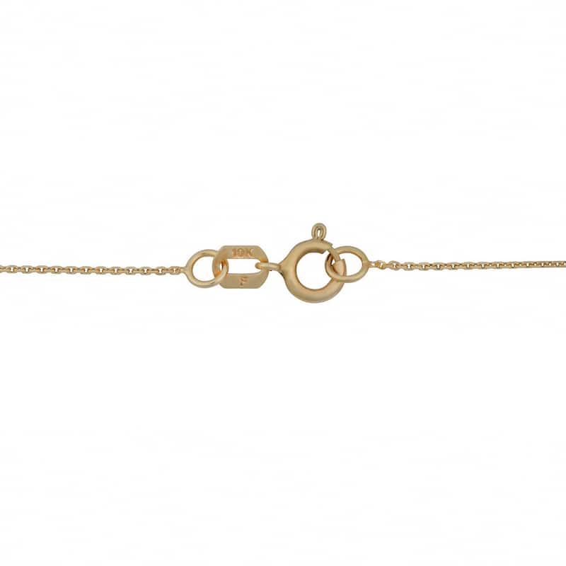 Fremada 10K White or Yellow Gold Diamond-cut Cable Chain