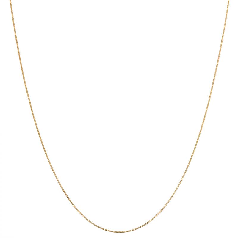 Ten-karat White or Yellow Gold Diamond-cut Cable Chain - 18 Inch - Yellow