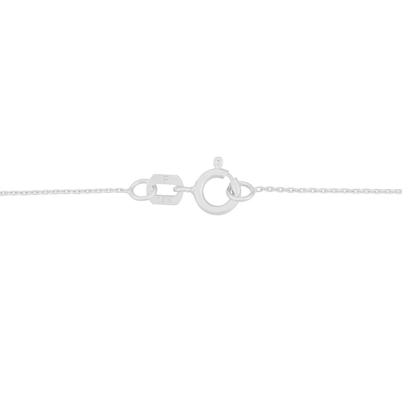 Ten-karat White or Yellow Gold Diamond-cut Cable Chain