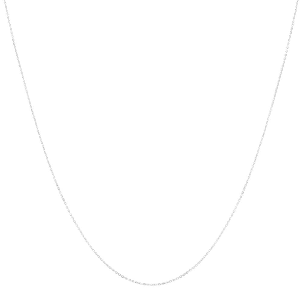 Ten-karat White or Yellow Gold Diamond-cut Cable Chain