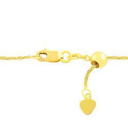 Fremada 10k Yellow or White Gold 1.2mm Adjustable 22-inch Sparkle Chain