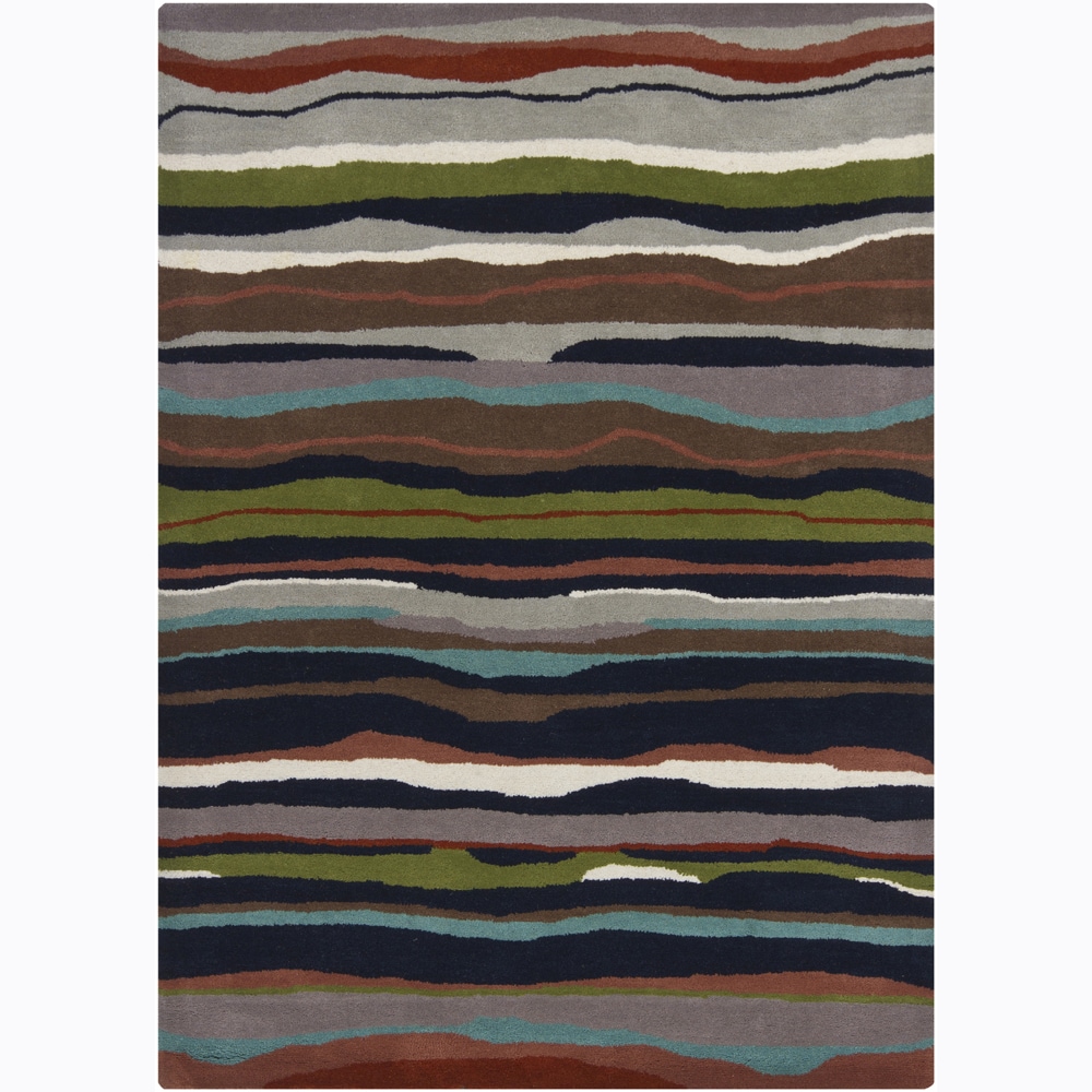 Hand tufted Mandara Abstract Wool Area Rug (5 X 7)