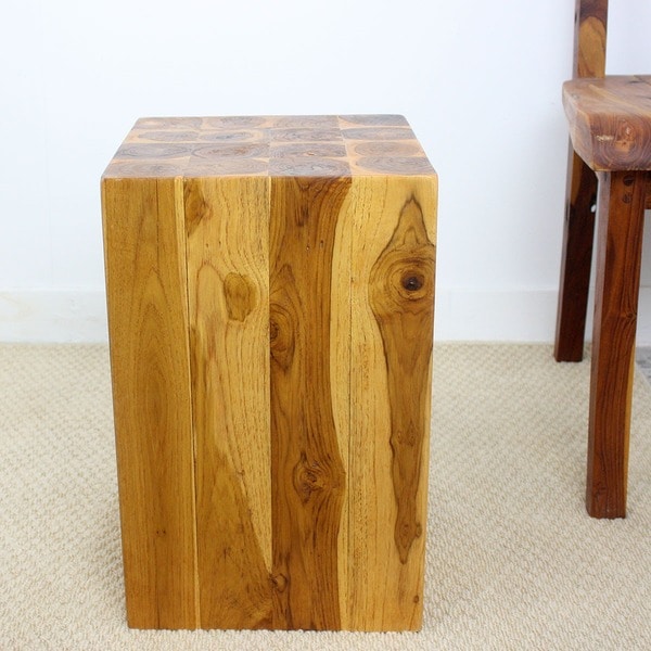 Handmade 12 x 18 Golden Oak Oiled Hollow Teak Block (Thailand