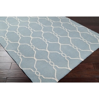 Hand-woven Blue Masoleum Wool Area Rug - 2'6" x 8' Runner - 2' 6" x 8'