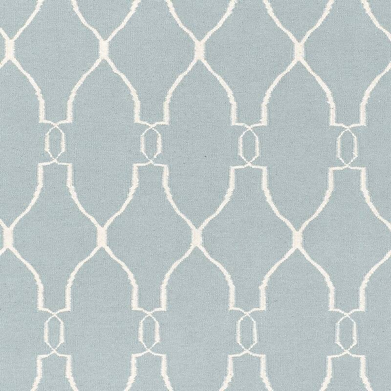 Hand-woven Blue Masoleum Wool Area Rug - 8' x 11' - 8' x 11'