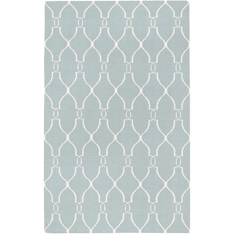 Hand-woven Blue Masoleum Wool Area Rug - 9' x 13' - 9' x 13'