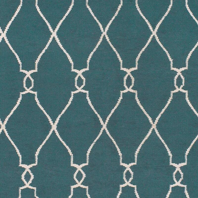 Hand-woven Blue Halicarn Wool Area Rug - 3'6" x 5'6" - 3'6" x 5'6"