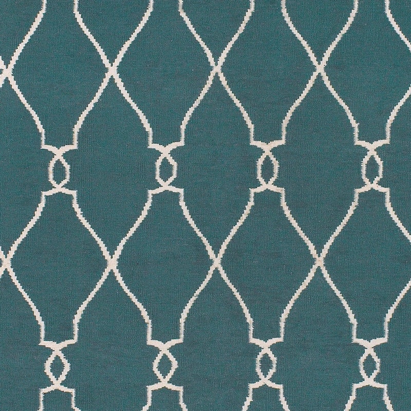 Hand-woven Blue Halicarn Wool Area Rug - 8' x 11' - 8' x 11'