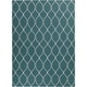 preview thumbnail 2 of 4, Hand-woven Blue Halicarn Wool Area Rug - 8' x 11' - 8' x 11'
