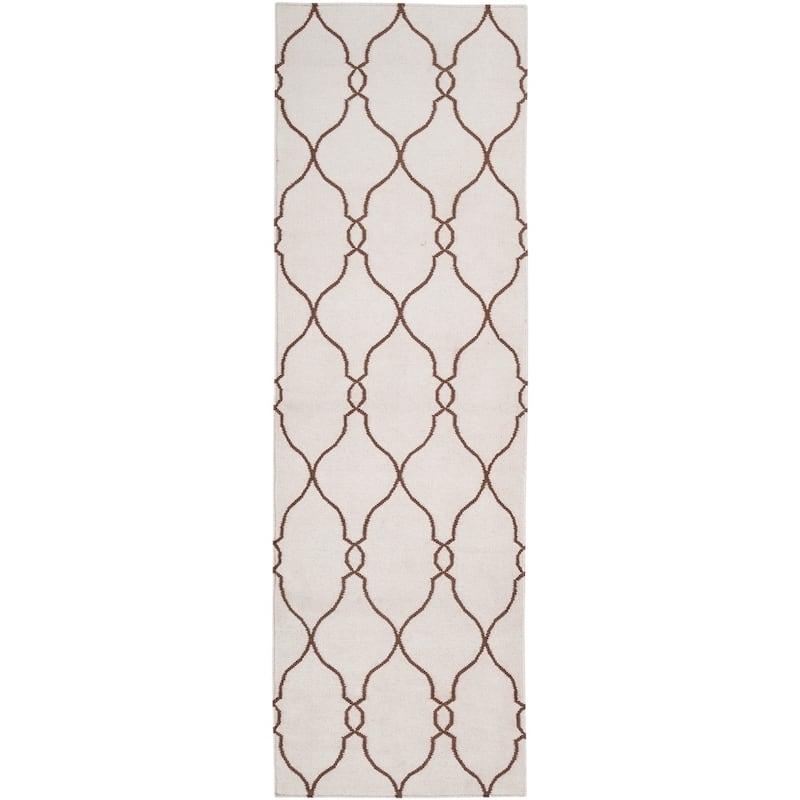 Hand-woven White Colossus Wool Area Rug - 2'6" x 8' Runner - 2'6" x 8' Runner