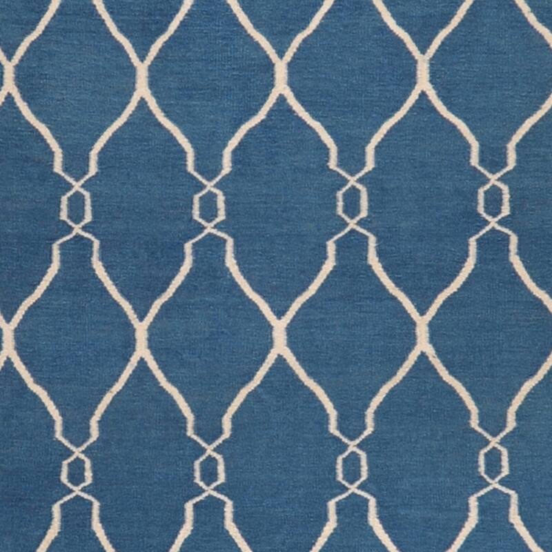 Hand-woven Blue Brewer Wool Area Rug - 2'6" x 8' Runner - 2'6" x 8' Runner