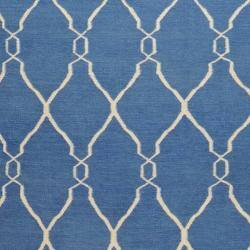 Hand-woven Blue Brewer Wool Area Rug - 3'6" x 5'6"