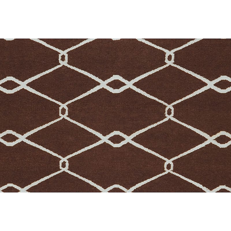 Hand-woven Brown Pisa Wool Area Rug - 3'6" x 5'6" - 3'6" x 5'6"