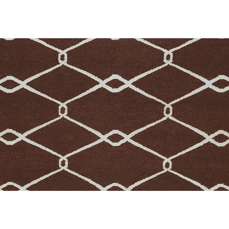 Hand-woven Brown Pisa Wool Area Rug - 3'6" x 5'6" - 3'6" x 5'6"