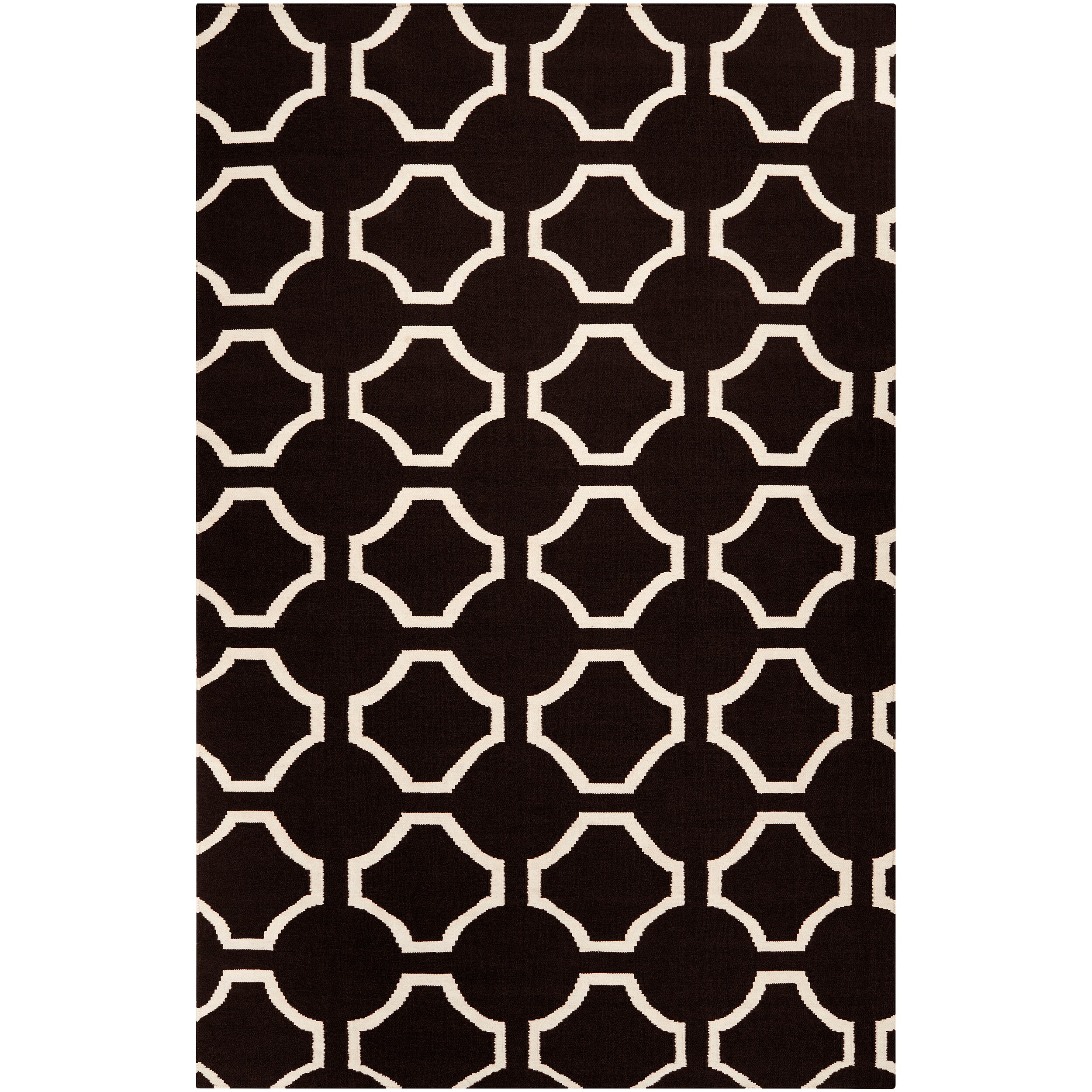 Jill Rosenwald Hand woven Black Cluny Wool Rug (36 X 56)