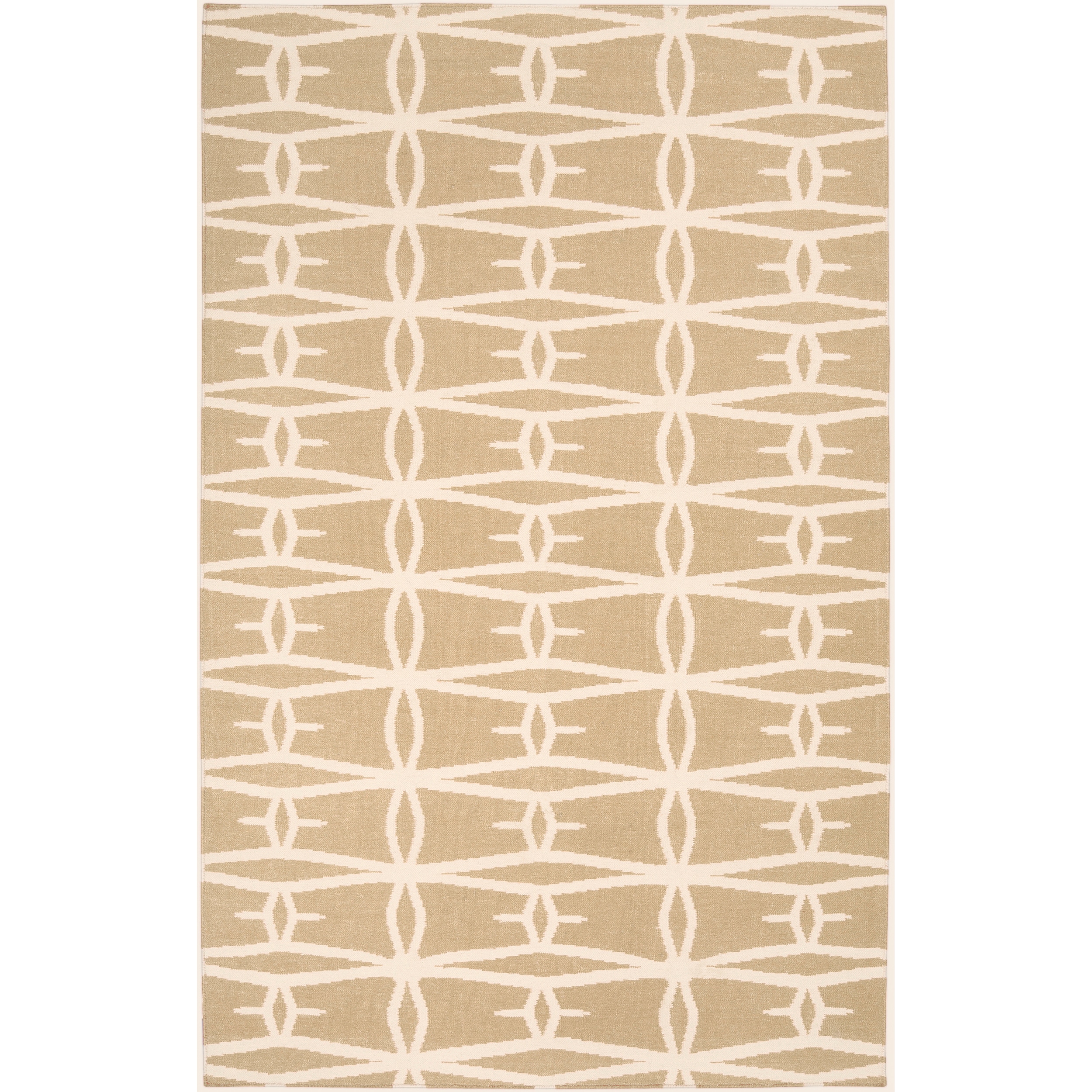 Jill Rosenwald Hand woven Beige Clooney Wool Rug (36 X 56)