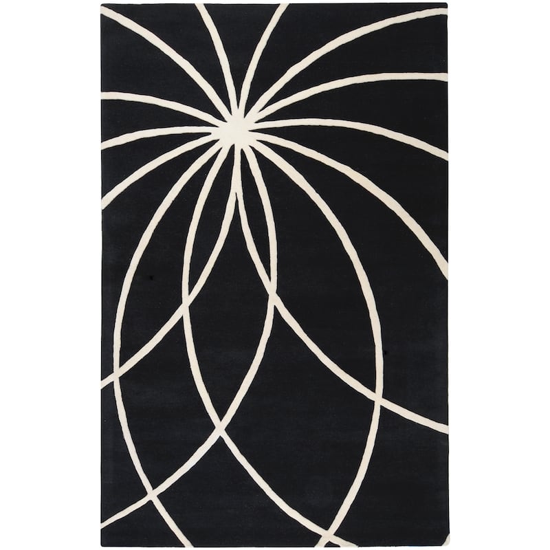 Chamba Handmade Transitional Wool Area Rug - Black 10' x 14'