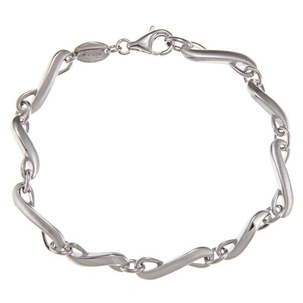 Fossil Jewelry Women's Sterling Silver Bracelet - 14140256 - Overstock ...