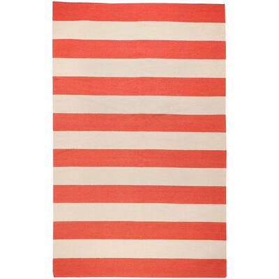 Hand-woven Red Wool Binning Area Rug - 8' x 11'/Surplus