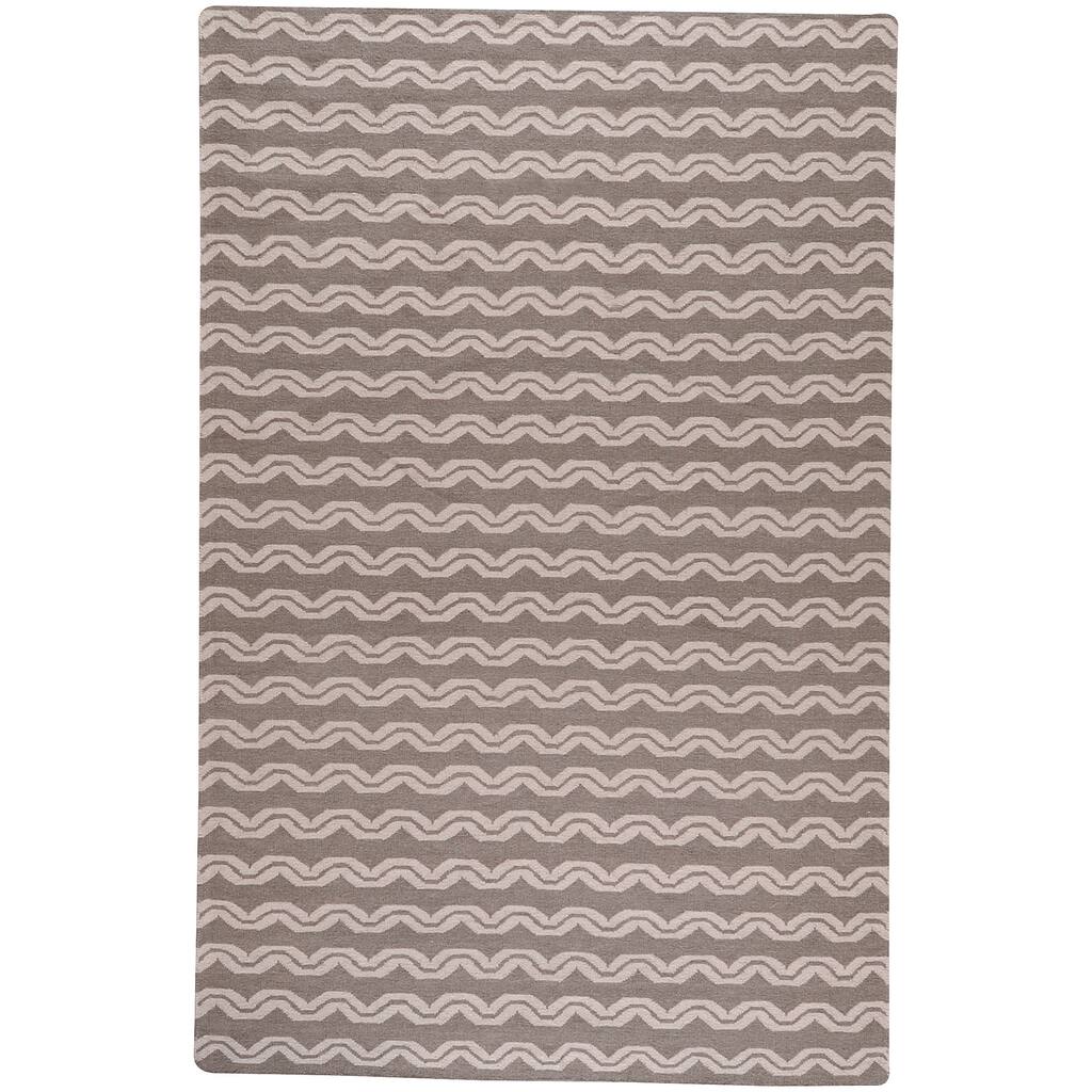 Hand-woven Tan Wool Sheng Area Rug - 8' x 11'
