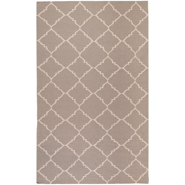 Hand-woven Gray Wool Bascom Area Rug - 5' x 8'