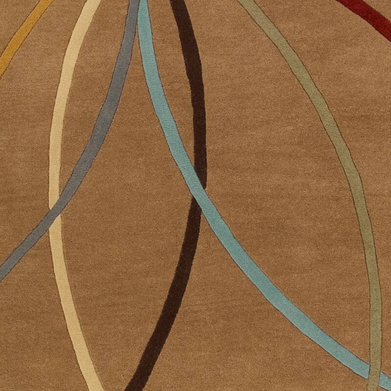 Chamba Handmade Transitional Wool Area Rug - 8' x 10' Kidney - Multi