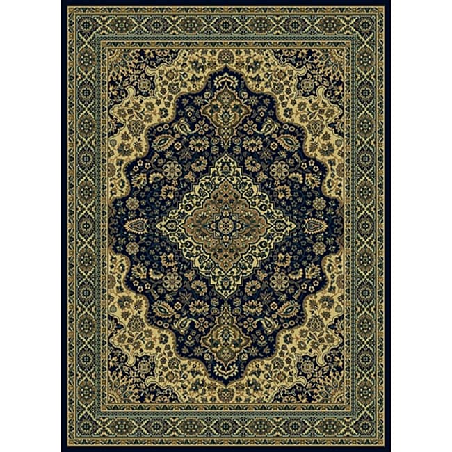 Traditional Caroline Navy Area Rug (55 X 77)