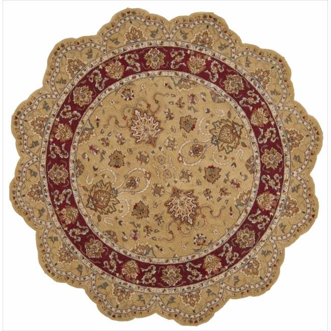 Nourison Hand tufted Heritage Hall Gold Wool Area Rug (8 Free Form)