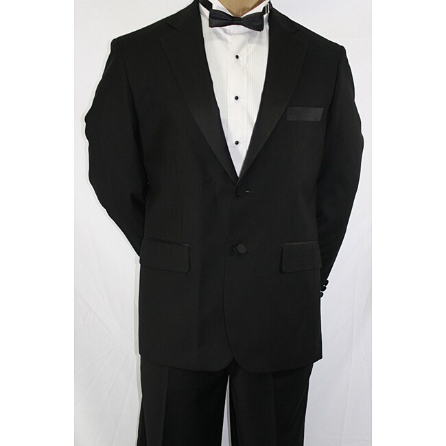 Ferrecci Ferrecci Mens Black Classic Tuxedo Black Size 44S