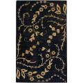 Hand-knotted Black Beret Wool Area Rug (9' x 13')