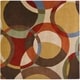 preview thumbnail 46 of 97, Mayflower Handmade Modern Circles Wool Area Rug Brown/Rust - 4' Square/Surplus2 - Runner/Square