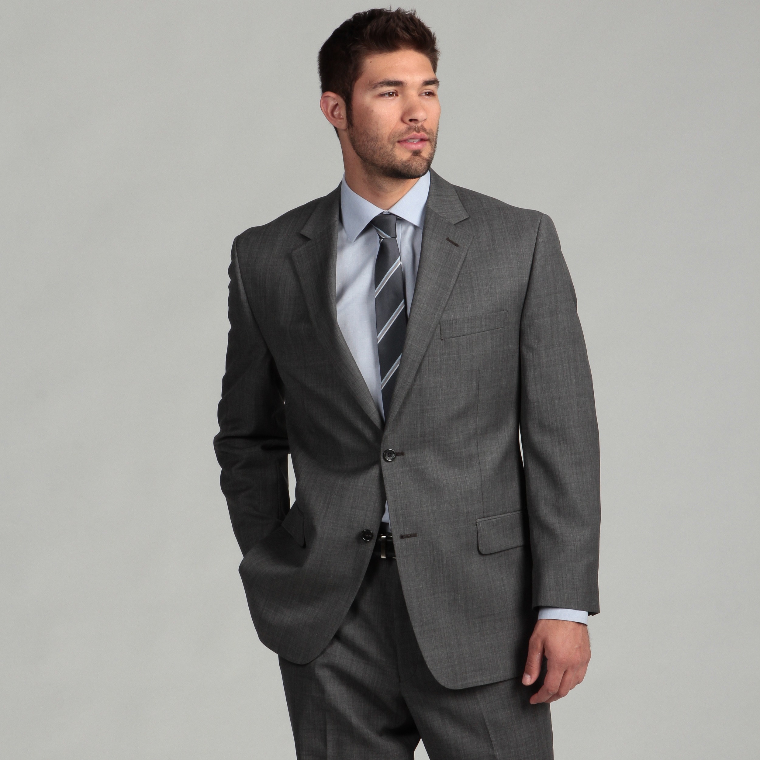 Michael Kors Men's Grey Sharkskin Suit 