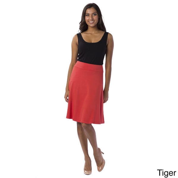 A to Z Women's Classic A line Skirt AtoZ Mid length Skirts