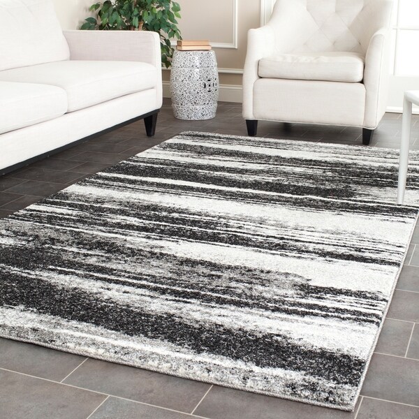 Safavieh Retro Modern Abstract Dark Grey Light Distressed Safavieh Retro Modern Abstract Dark Grey Light Distressed Rug