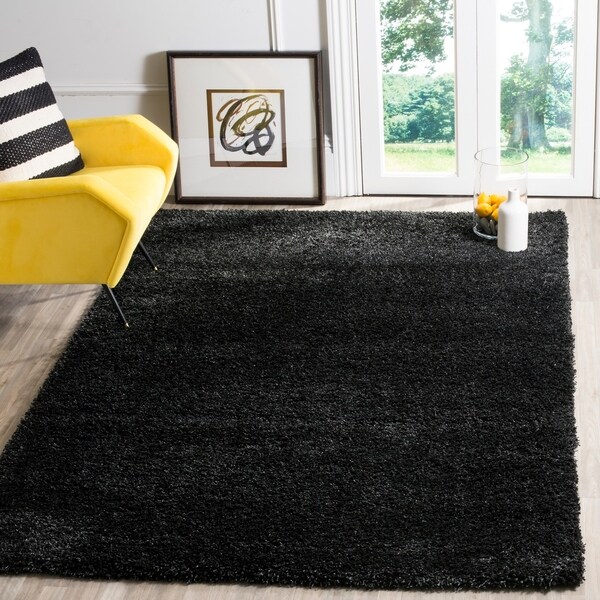 Safavieh California Cozy Plush Black Shag Rug - 6'7 x 9'6