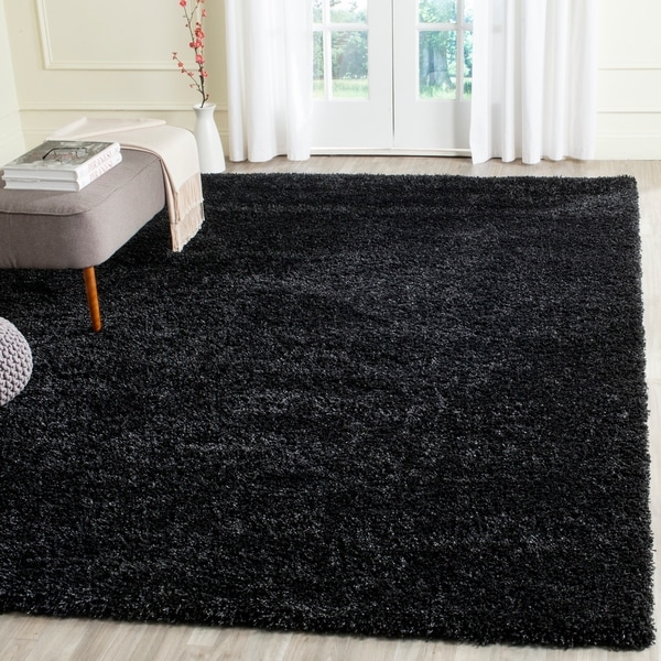 Safavieh California Cozy Plush Black Shag Rug - 8'6 x 12'