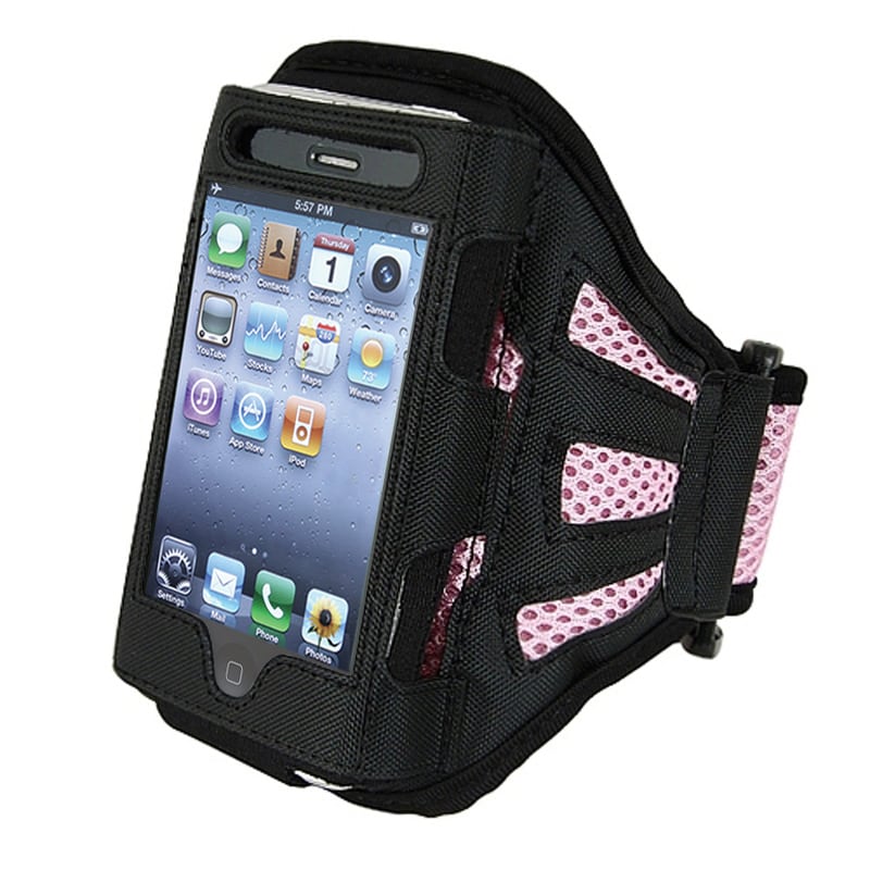 INSTEN Pink Apple iPhone/ iPod Touch Deluxe Armband iPod Case Cover