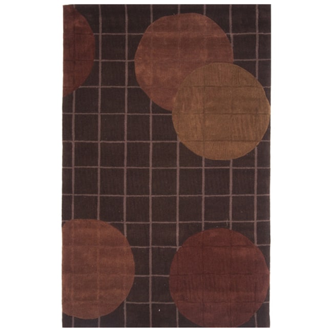 Hand tufted Dynasty Brown Area Rug (36 X 56)